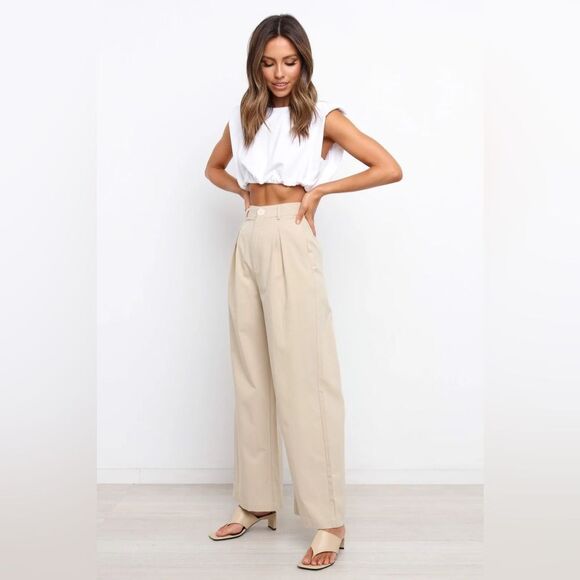 NWT Petal & Pup Omri Crop Top Shoulder Pads in White Size 12 - Picture 7 of 10